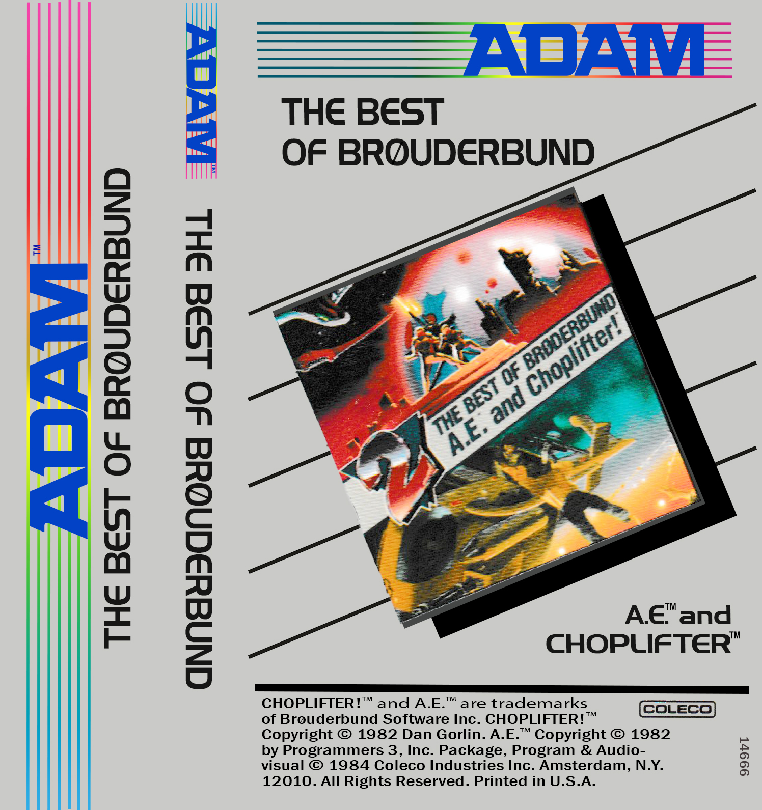 Best of Broderbund J-Card for ColecoVision ADAM